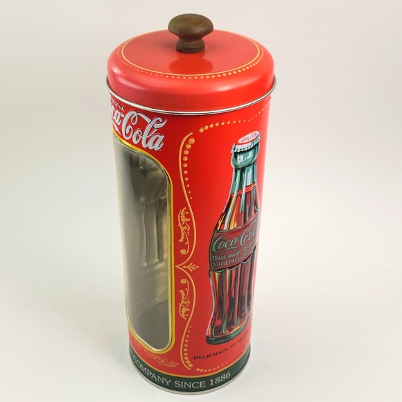 Coca-Cola metal Retro Style Holiday Straw Vault - Picture 13 of 13